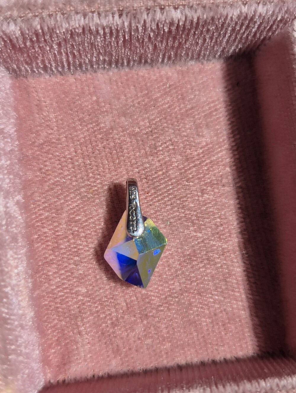 Tocara-Aurora Crystal Cube Pendant  - Iridescent